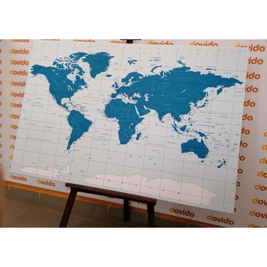Obraz naučná mapa světa
