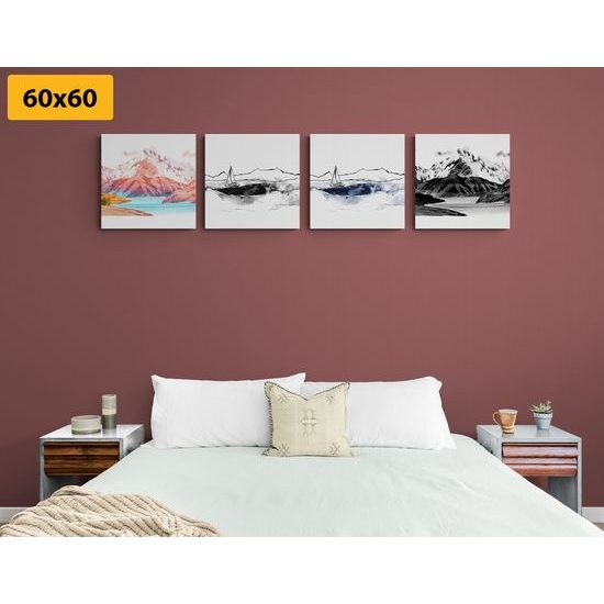 Set obrazů originální malba země