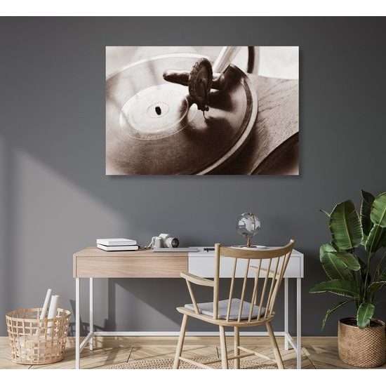 Obraz gramofon ve vintage provedení