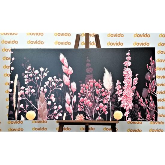 Obraz růžová rozmanitost trav