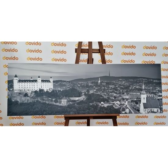 Obraz Bratislavský hrad v černobílém provedení