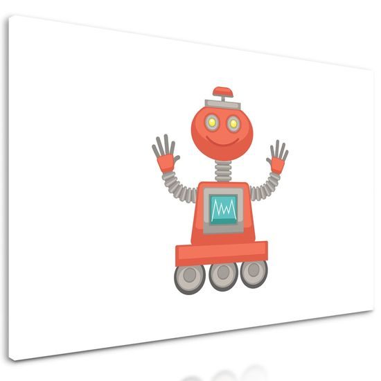 Obraz kamarád robot v červené barvě