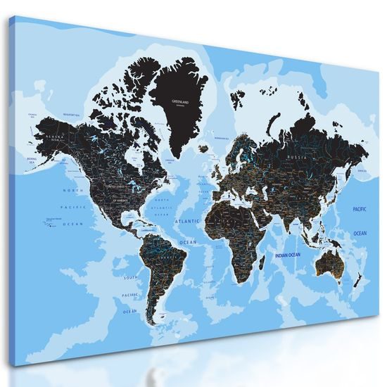 Obraz stylová mapa světa