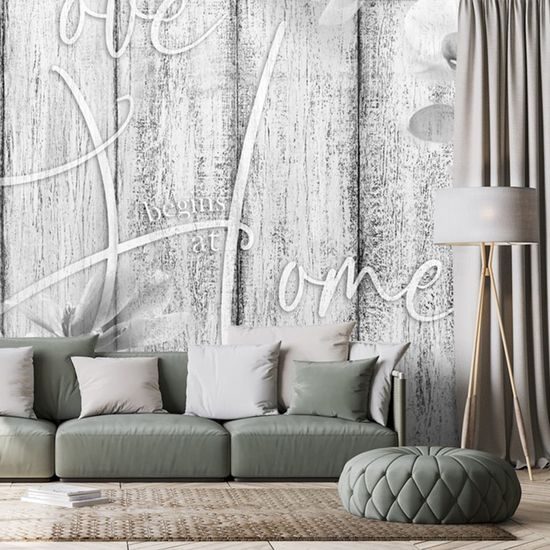 Samolepící tapeta vintage orchidej na dřevěném podkladu