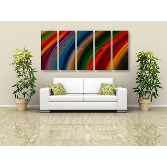 5-dílný obraz zajímavý barevný povrch