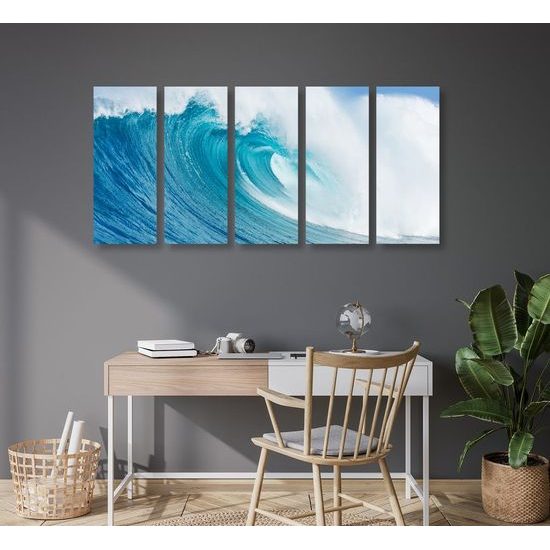 5-dílný obraz divoká vlna