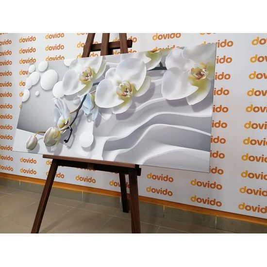 Obraz elegantní květ orchideje na abstraktním pozadí