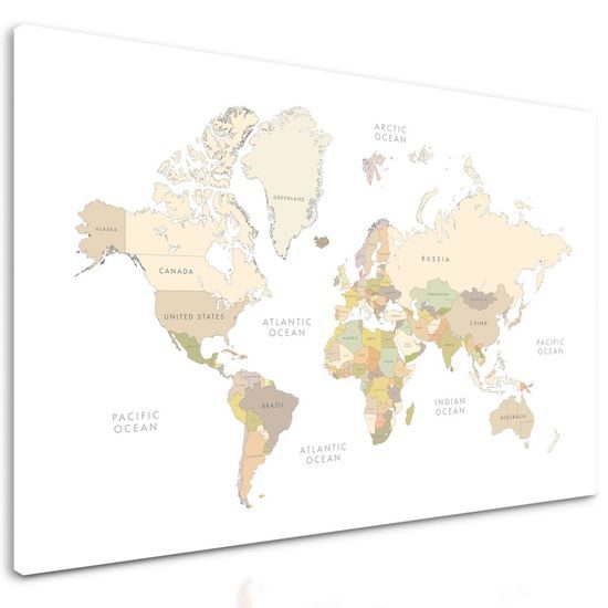 Obraz klasická vintage mapa světa