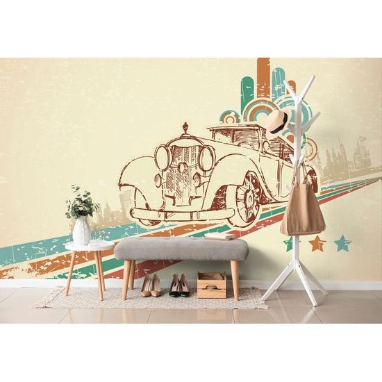 Tapeta auto v abstraktním barevném provedení