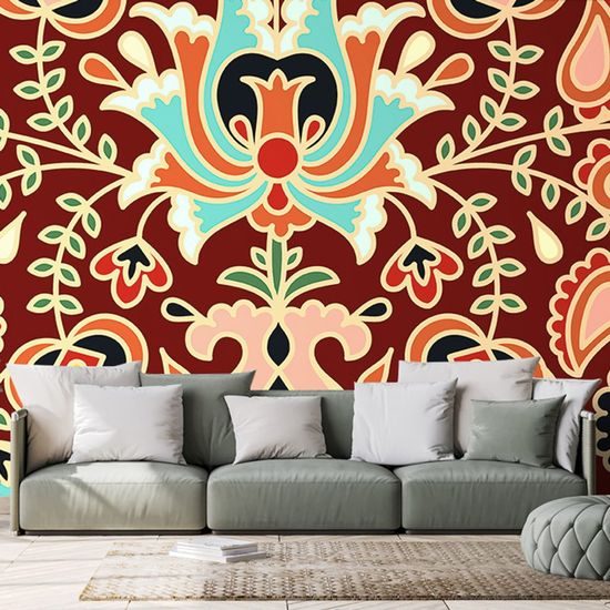 Samolepící tapeta ornament v lidovém nádechu