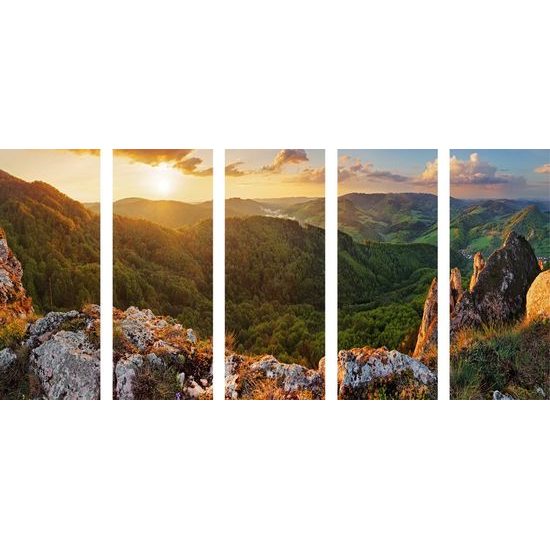 5-dílný obraz krásné slovenské hory