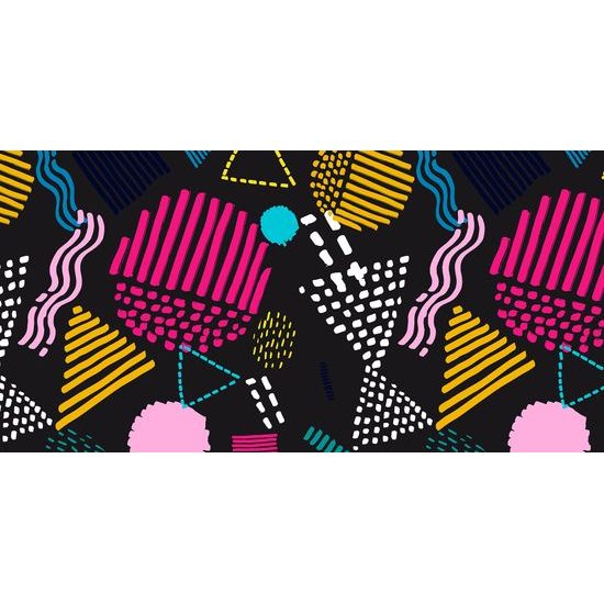 Obraz Memphis vzor na černém pozadí