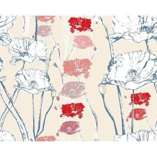 Tapeta něžné luční máky