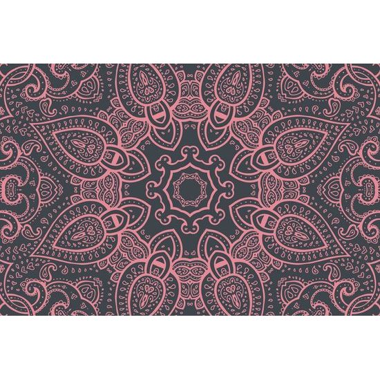 Tapeta Mandala v indickém stylu v růžovém provedení