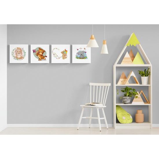 Set obrazů roztomilá zvířátka