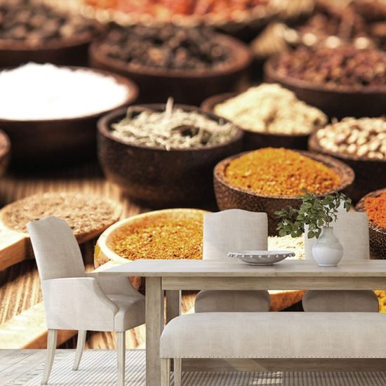 Samolepící fototapeta zátiší koření a bylinek