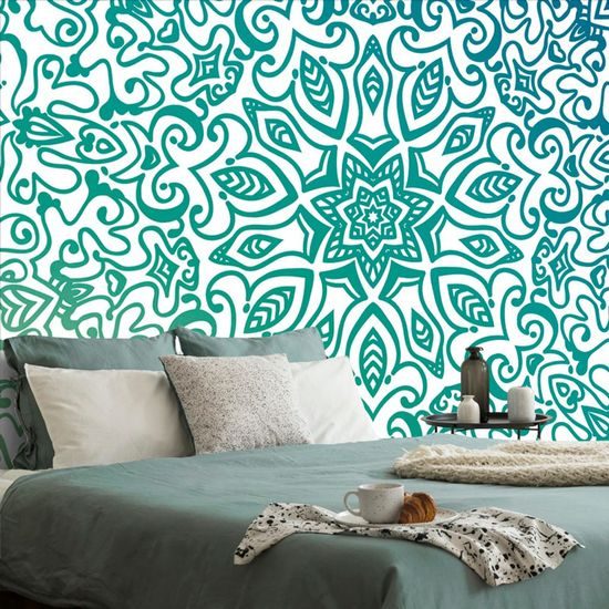 Samolepící tapeta nádherná Mandala v odstínech zelené