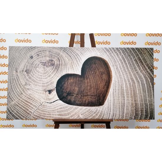 Obraz znak lásky na dřevě