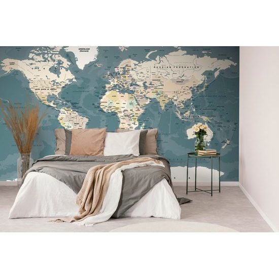 Samolepící tapeta přehledná mapa světa
