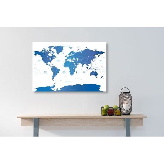 Obraz podrobná mapa světa