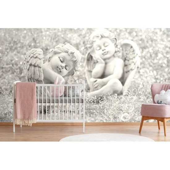 Jedinečná fototapeta dvojice spící andílky