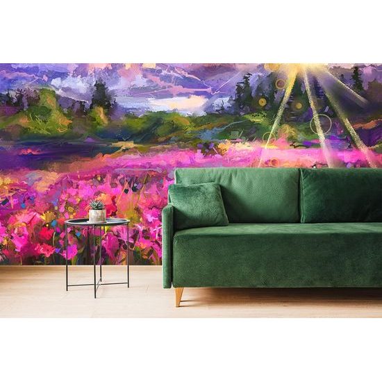 Tapeta nádherná krajina při západu slunce