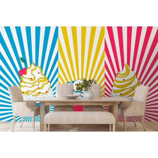 Tapeta pestrobarevný cupcake