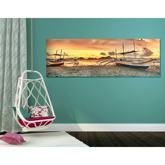 Obraz slunce zapadající za horizont