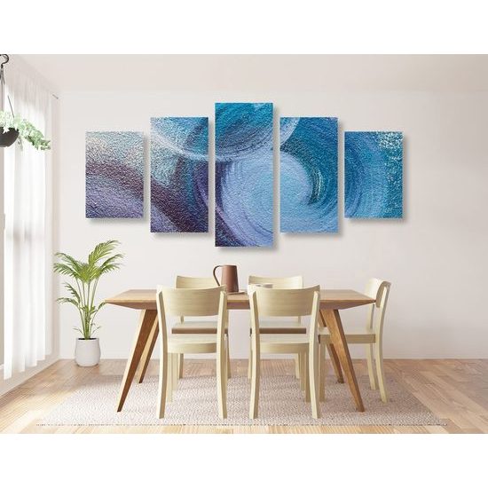 5-dílný obraz malované moře