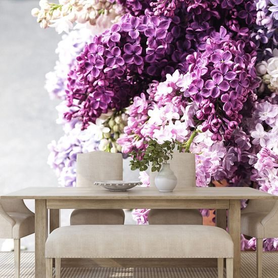 Nádherná samolepící fototapeta květiny šeříku