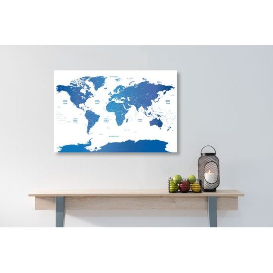 Obraz podrobná mapa světa