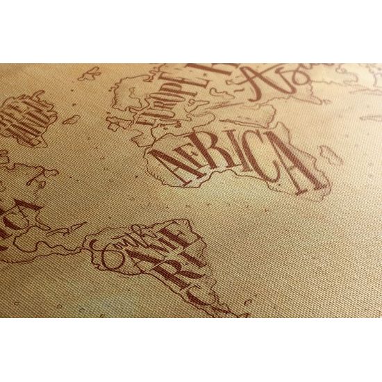 Obraz abstraktní mapa celého světa ve vintage provedení