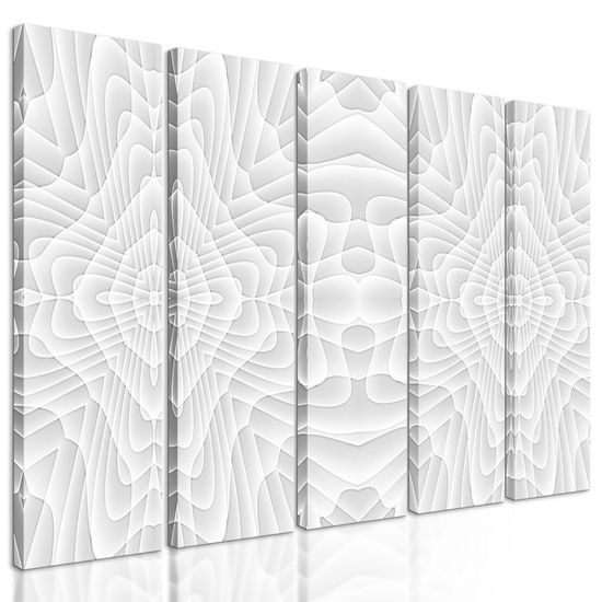 5-dílný obraz decentní abstrakce