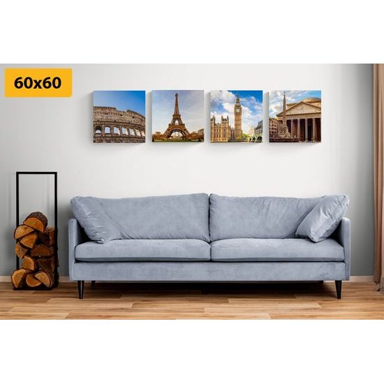 Set obrazů impozantní památky