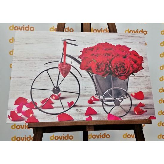 Obraz krásná kytice růží v železném květináči