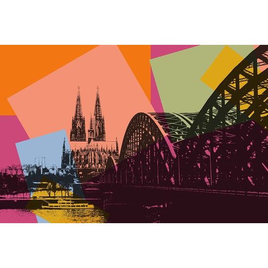 Samolepící tapeta německý Kolín v pop art stylu