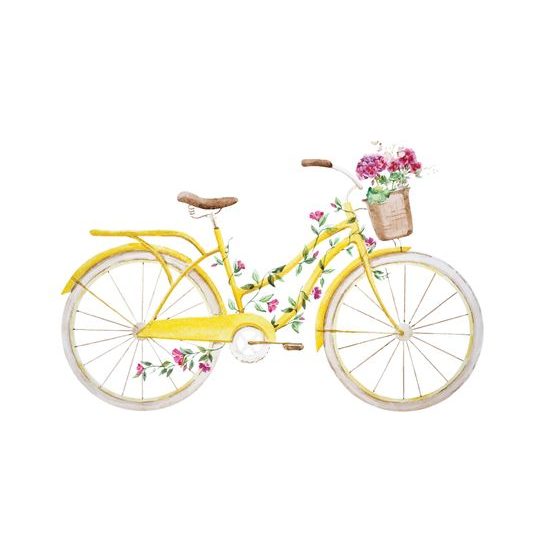 Obraz retro kolo pokrytý květinami