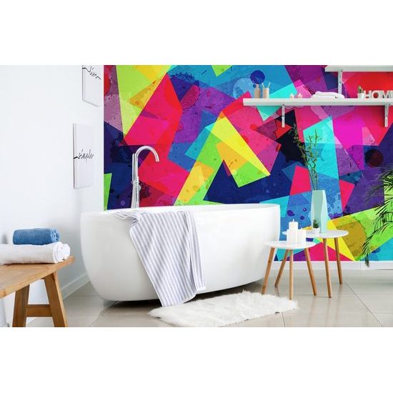 Samolepící tapeta geometrické tvary s nádechem grunge