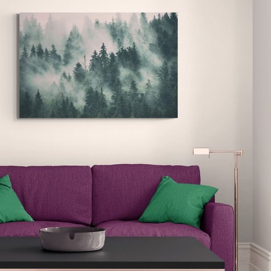 Obraz stromy zahalené do mlhy