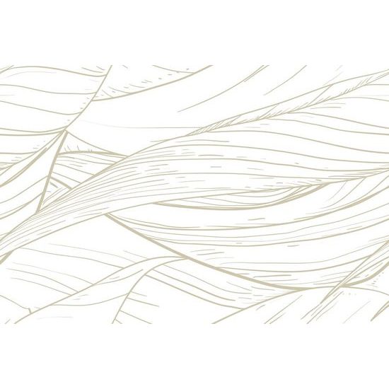 Tapeta křehký list v béžovém provedení