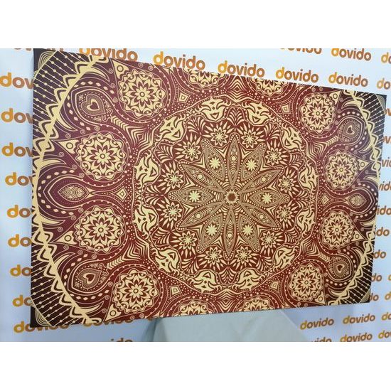 Obraz bordó luxusní Mandala