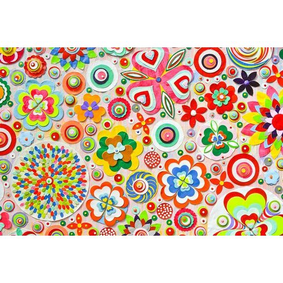 Samolepící tapeta hravé květiny