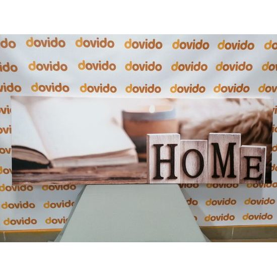 Obraz umělecké zátiší s nápisem Home