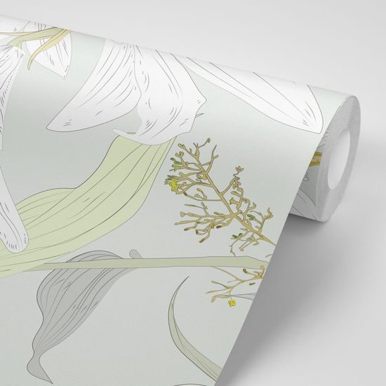 Samolepící tapeta nádherná umělecká lilie