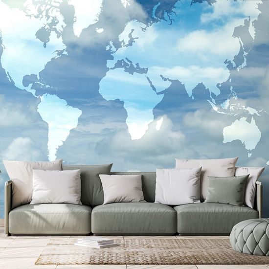 Samolepící tapeta nebeská mapa světa