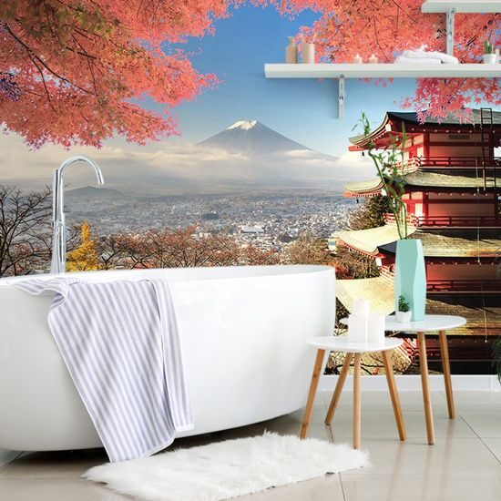 Fototapeta podzimní pohled na Fuji v Japonsku