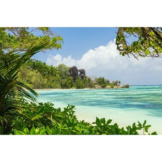 Fototapeta ikonické skály na Ostrove La Digue