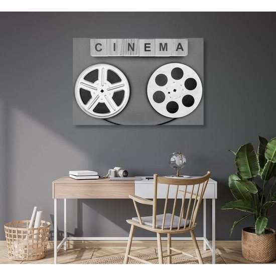 Obraz historické kino v černobílém provedení