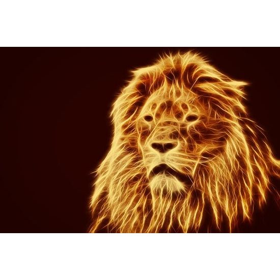 Tapeta abstraktní lví hlava v zajímavém provedení