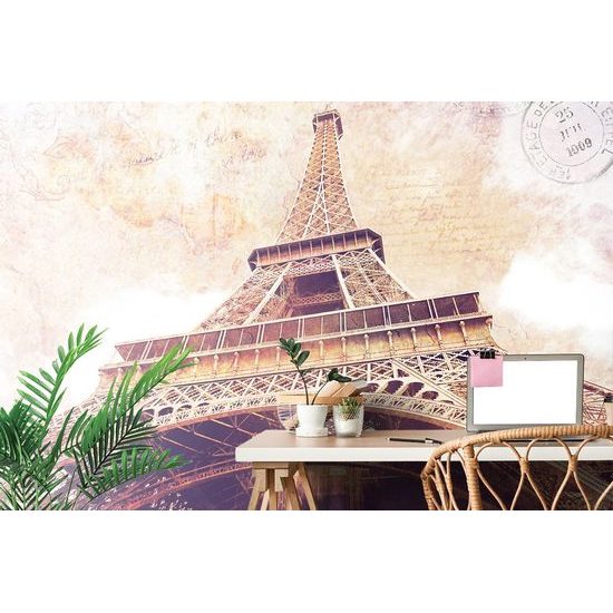 Tapeta Eiffelova věž v retro provedení